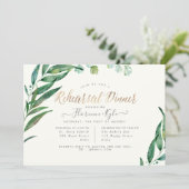Invitation Élégante Verdure, Dîner De Répétition Eucalyptus L (Debout devant)