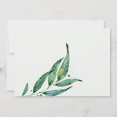 Invitation Élégante Verdure, Dîner De Répétition Eucalyptus L (Dos)