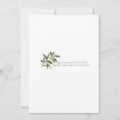 Invitation Elégante verdure en Fête des mariées Florale Or (Dos)
