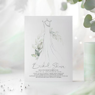 Invitation Élégante verdure et Fête des mariées de robe Maria