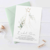 Invitation Élégante verdure et Fête des mariées de robe Maria