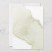 Invitation Elégante verdure et vert Mariage Aquarelle (Dos)