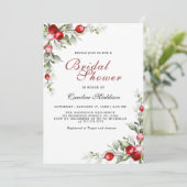 Invitation Elégante verdure Fête des mariées d'hiver Flyer (Debout devant)