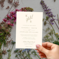 Élégante verdure Floral Mariage Logo Monogramme