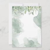 Invitation Elégante verdure Florale Eucalyptus Fête des marié (Dos)