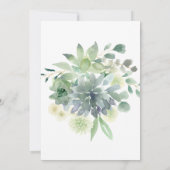 Invitation Élégante verdure Florale Lui ou elle Genre Révéler (Dos)