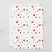 Invitation Elégante verdure Florale Mariage d'hiver (Dos)