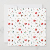 Invitation Elégante verdure Florale Mariage d'hiver (Dos)