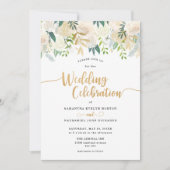 Invitation Elégante verdure Mariage Célébration (Devant)