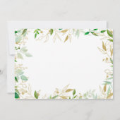 Invitation Élégante verdure or Joyeux Script de Nouvel An (Dos)