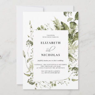 Invitation Élégante verdure printanière Mariage
