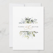 Invitation Élégante verdure rustique Pays Mariage botanique (Dos)