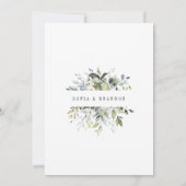 Invitation Élégante verdure rustique Pays Mariage botanique (Dos)