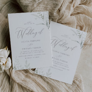 Invitation Elégante verdure Toutes les saisons Mariage