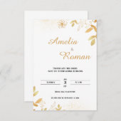 Invitation Elégante verdure, typographie mariage (Devant / Derrière)