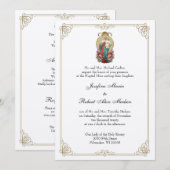 Invitation Élégante Vierge Catholique Marie Jésus Mariage (Devant / Derrière)