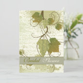 Invitation Elégante vigne mariage de automne douche nuptiale (Debout devant)