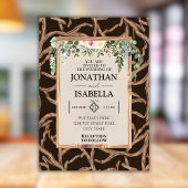 Invitation Élégante Vignes en bois Mariage rustique