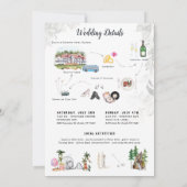 Invitation Élégante villa manoir | Fin de semaine Mariage ill (Dos)