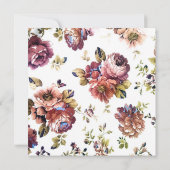 Invitation Elégante Vin Floral Fête des mariées à thème (Dos)