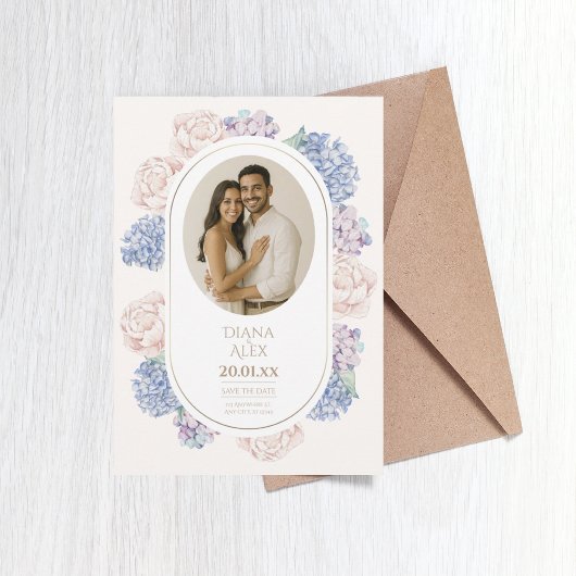 Invitation Élégante Vintage d'aquarelle florale