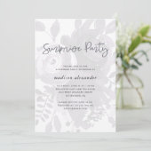 Invitation Elégante Vintage Look Floral Surprise Party (Debout devant)