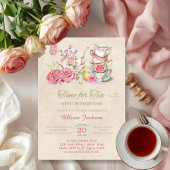 Invitation élégante vintage pour une garden-party 