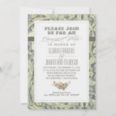 Invitation élégante vintage typographie fiançailles invitatio (Dos)