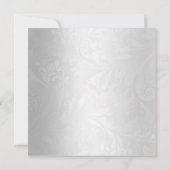 Invitation élégante violette et argent pour un 21e (Dos)