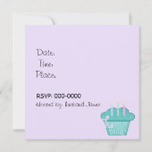 Invitation élégante violette pour les 40 ans (Dos)