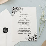 Invitation Elégante Wedding shower noir & blanc<br><div class="desc">Ces élégantes invitations en wedding shower tourbillon noir et blanc sont parfaites pour tout couple qui planifie un mariage romantique moderne. Ces invitations peuvent être personnalisées pour votre occasion spéciale et feraient le faire-part parfait pour tout mariage, douche nuptiale, fête de fiançailles, fête d'anniversaire et bien plus encore. AFFICHER LES...</div>