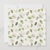 Invitation Elégante White Floral (Dos)