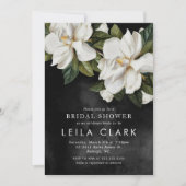 Invitation Élégante White Magnolia Bridal Shower (Devant)