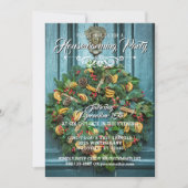Invitation Elégante Wreath Winter Holiday House Party (Devant)