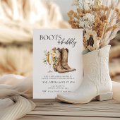 Invitation Élégantes Bottes et Bubbly Bridal Shower Invitatio