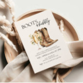 Invitation Élégantes Bottes et Bubbly Bridal Shower Invitatio