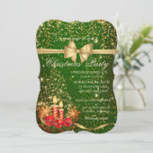 Invitation Élégantes bougies de Noël, Tree Company Party (Debout devant)