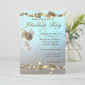 Invitation Élégantes boules de Noël, Étincelle, Fête de Noël (Debout devant)