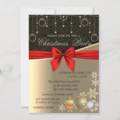 Invitation Élégantes boules de Noël, fête de Noël d'entrepris (Devant)