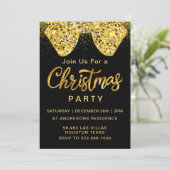 Invitation Élégantes boules de Noël, fête de Noël d'entrepris (Debout devant)