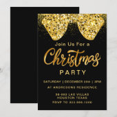 Invitation Élégantes boules de Noël, fête de Noël d'entrepris (Devant / Derrière)