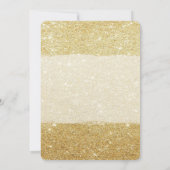 Invitation Élégantes boules de Noël, Glitterie, Fête de Noël (Dos)