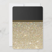 Invitation Élégantes boules de Noël, Glitterie,, Fête de Noël (Dos)