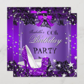 Invitation Elegantes chaussures à talons hauts en paillettes (Devant / Derrière)