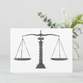 Invitation Élégantes échelles de justice (Debout devant)