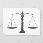 Invitation Élégantes échelles de justice (Devant / Derrière)