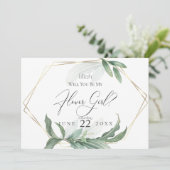 Invitation Élégantes feuilles tropicales modernes, sois ma de (Debout devant)