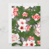 Invitation Élégantes Filles Florales 1er anniversaire (Dos)