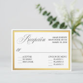 Invitation Élégantes fioritures de script pour mariage RSVP e (Debout devant)