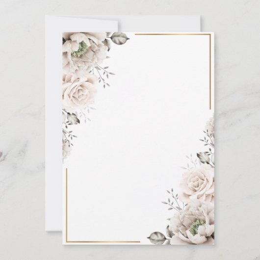 Invitation Elégantes fleurs blanches Quinceañera (Dos)